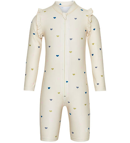 Vanilla Copenhagen Coverall Swimsuit - Milk - Hearts