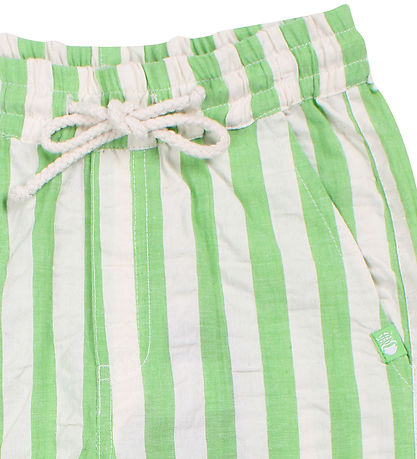 Danefæ Shorts - Dane snake - Searsucker - Bright Green/Chalk