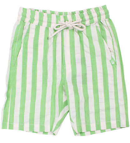 Danefæ Shorts - Dane snake - Searsucker - Bright Green/Chalk Danefæ Shorts - Dane snake - Searsucker - Bright Green/Chalk
