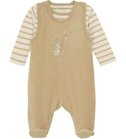 Fixoni Romper w. Bodysuit l/s - Velvet - Sesame
