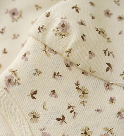 Fixoni Wrap Bodysuit l/s - Shadow Gray w. Flowers