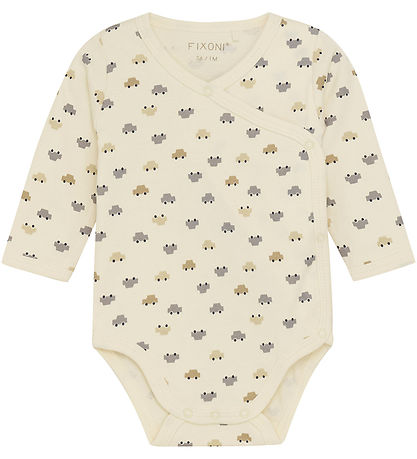 Fixoni Wrap Bodysuit l/s - Weathervane w. Cars