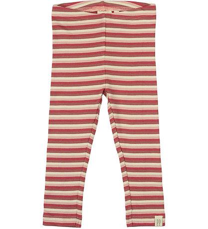 Petit Piao Leggings - Rib - Modaal - Light Berry Multi Stripe