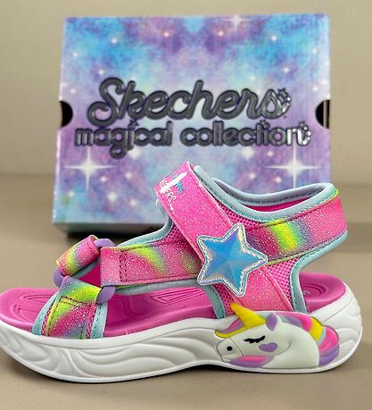 Skechers Sandals w. Lights - Unicorn Dreams - Pink/Multi
