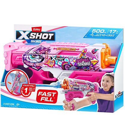 Pistolet à eau X-Shot - Skins Hyperload Fast-Remplissage - 500 m