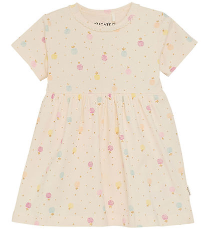 Minymo Bodysuit w. Skirt s/s - White Swan