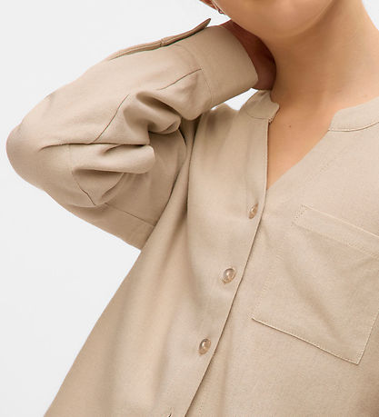 Vero Moda Girl Skjorta - VmMymilo - V-Neck - Silver Foder