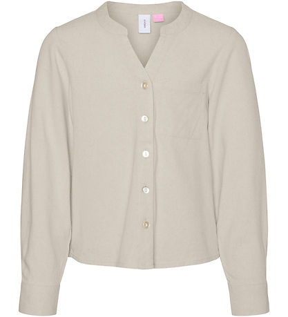 Vero Moda Girl Skjorta - VmMymilo - V-Neck - Silver Foder