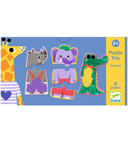 Djeco Jigsaw Puzzle - 24 Bricks - Savana Djeco Jigsaw Puzzle - 24 Bricks - Savana