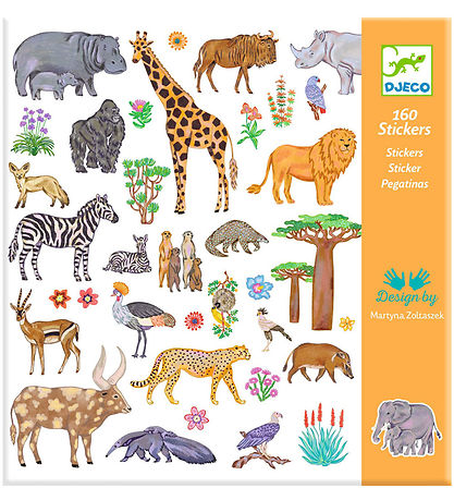 Djeco Stickers - 160 st. - Kenya Djeco Stickers - 160 st. - Kenya