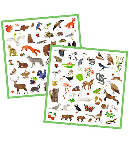 Djeco Stickers - 160 pcs - Fauna Djeco Stickers - 160 pcs - Fauna