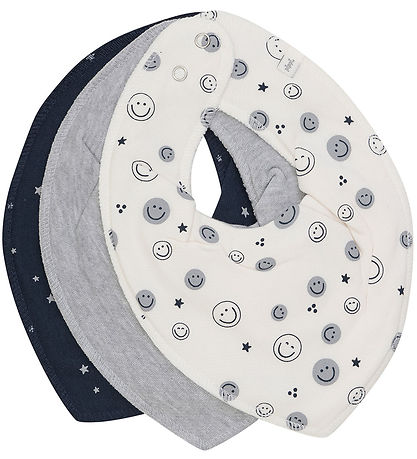 Pippi Drool bib - Pointy - 3-Pack - Dark Navy