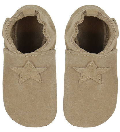 En Fant Soft Sole Leather Shoes - White Pepper w. Star En Fant Soft Sole Leather Shoes - White Pepper w. Star