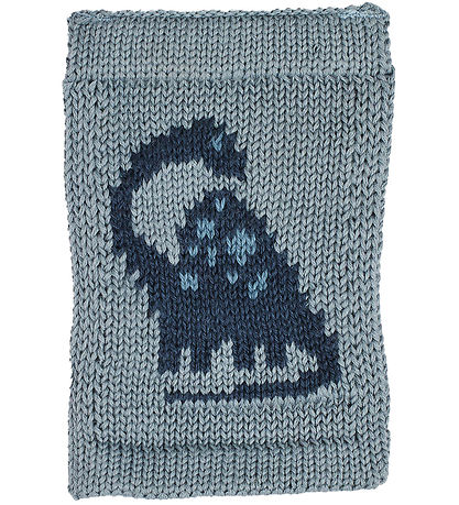 Smallstuff Knitted Flag - Dinosaur - Blue Motif