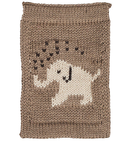 Smallstuff Knitted Flag - Elephant - Natural Motif