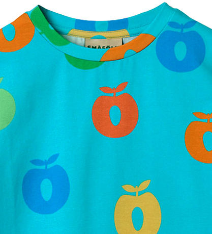 Småfolk T-shirt - Blue Atoll w. Apples Småfolk T-shirt - Blue Atoll w. Apples