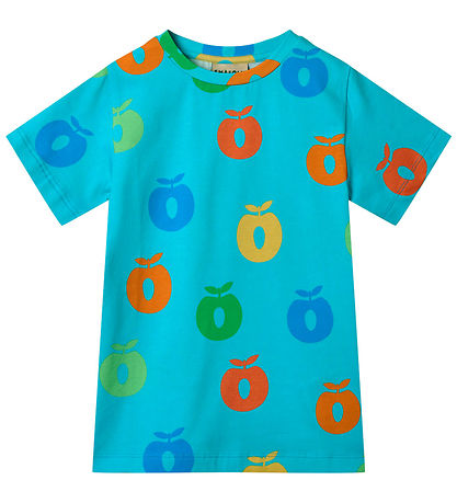 Småfolk T-shirt - Blue Atoll w. Apples Småfolk T-shirt - Blue Atoll w. Apples