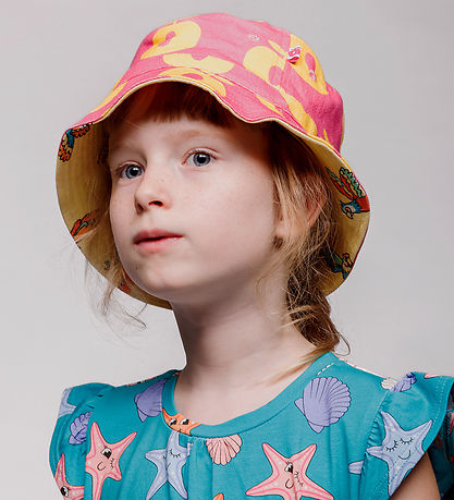 Småfolk Bucket Hat - Reversible - Pink Fandango