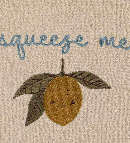 Konges Sløjd Bathrobe w. Embroidery - Terry - Lemon