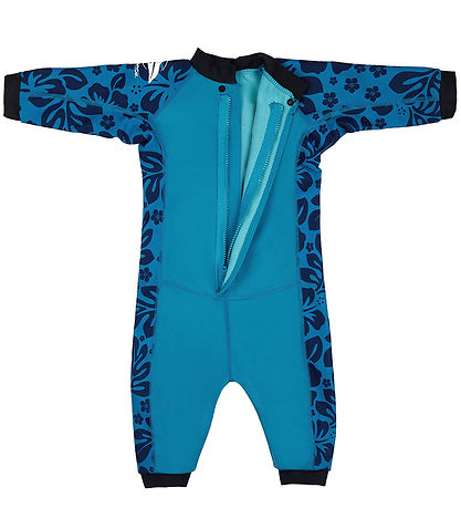 Konfidence Coverall Swimsuit - Splashy - UV50+ - Navy/Cyan Konfidence Coverall Swimsuit - Splashy - UV50+ - Navy/Cyan