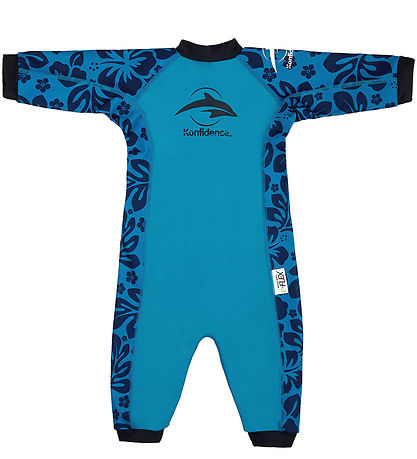 Konfidence Coverall Swimsuit - Splashy - UV50+ - Navy/Cyan Konfidence Coverall Swimsuit - Splashy - UV50+ - Navy/Cyan