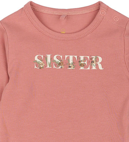 The New Siblings Bodysuit l/s - TnsbSister - Old Rose