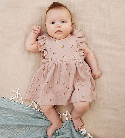 The New Siblings Bodysuit w. Skirt s/s - TnsBodelia - Rib - Adob