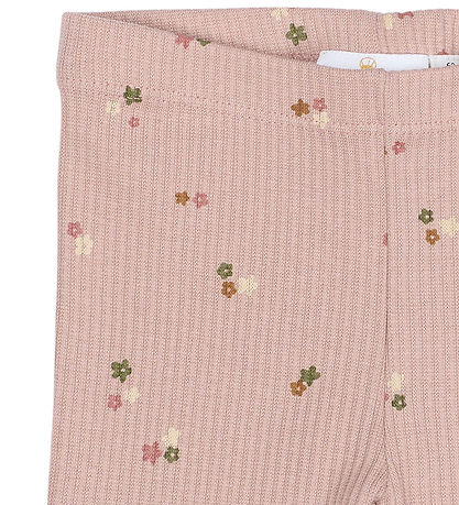 The New Siblings Leggings - Rib - TnsbOdelia - Adobe Rose m. Bla