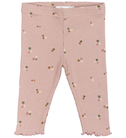 The New Siblings Leggings - Rib - TnsbOdelia - Adobe Rose m. Bla