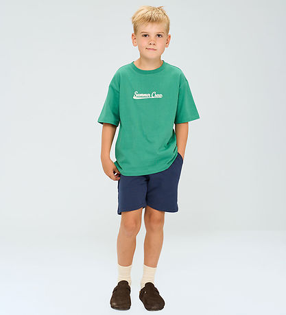 The New T-Shirt - TnOre - Fles Green m. Tekst