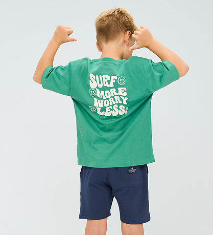 The New T-Shirt - TnOre - Fles Green m. Tekst