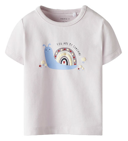 Name It T-shirt - NbfFines - 2-Pack - Cloud Dancer/Light Lila Name It T-shirt - NbfFines - 2-Pack - Cloud Dancer/Light Lila