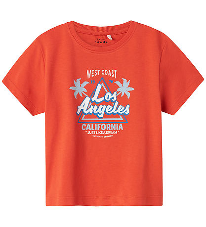 Name It T-shirt - NmmVagno - Paprika/LA