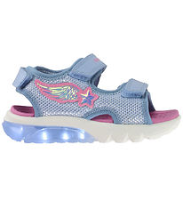 Geox Sandals w. light - Ciberdron - Sky/Fuchsia Geox Sandals w. light - Ciberdron - Sky/Fuchsia