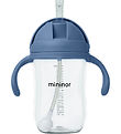 Mininor Kopp m. Sugerør - Tritan - 330ml - Blåhval