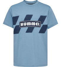 Hummel Stuttermabolur - HmlGæludýr - Fölnuð Gallaefni Hummel Stuttermabolur - HmlGæludýr - Fölnuð Gallaefni