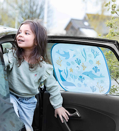 Little Dutch Pram Sun Shade to Car - 2-Pack - 36x44 cm - Ocean D