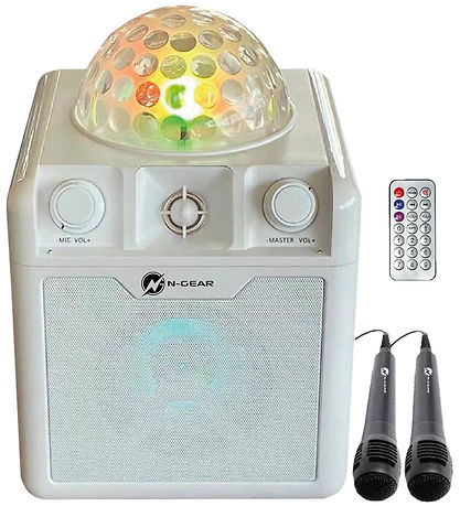 Enceinte Karaoké N-Gear - Bluetooth Disco Block 410 - Blanc