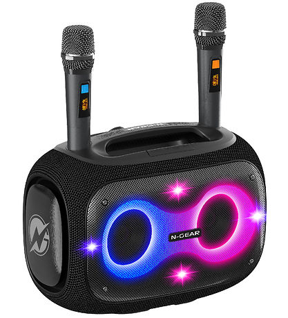 N-Gear Speaker with 2 Microphones - Wireless - NRG600 - Black N-Gear Speaker with 2 Microphones - Wireless - NRG600 - Black