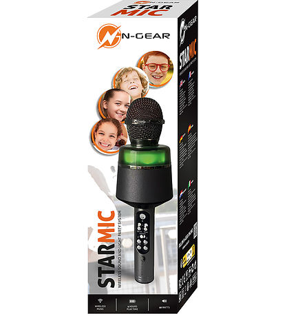 N-Gear Microfoon m. Licht - Draadloos - Star Mic 100 - Space Gre