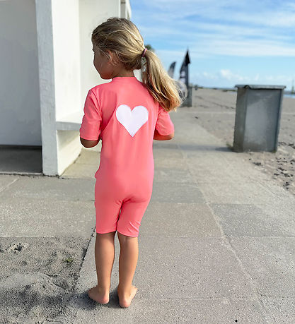 Petit Crabe Coverall Swimsuit - Noe - UV50+ - Tropicana w. Heart