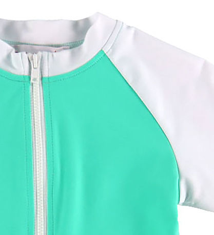 Petit Crabe Badoverall - Multicolor - UV50+ - Papegoja/White