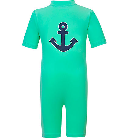 Petit Crabe Coverall Swimsuit - Noe - UV50+ - Parrot w. Anchor