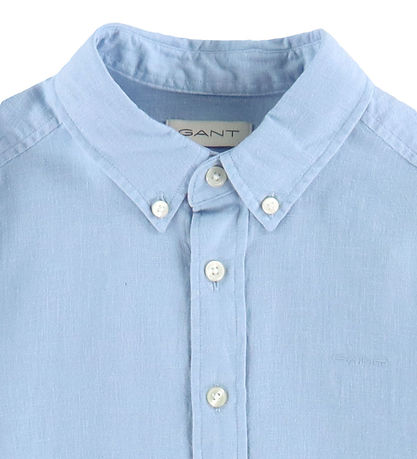 GANT Shirt - Linen/Cotton - Fresh Blue