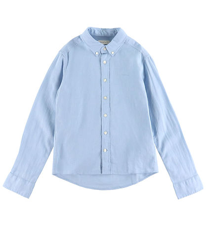 GANT Shirt - Linen/Cotton - Fresh Blue