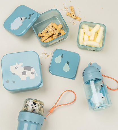 Boîtes à Encas Done by Deer - Tiny Farm - 3 Pack - Bleu Boîtes à Encas Done by Deer - Tiny Farm - 3 Pack - Bleu