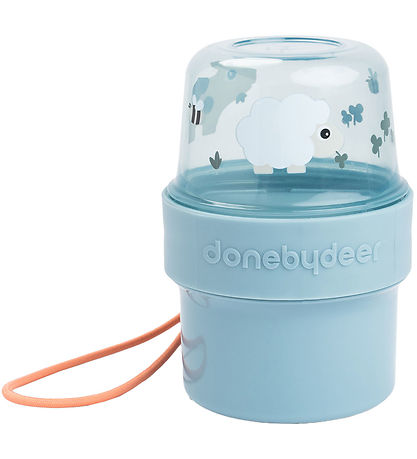 Done by Deer Container - To Go 2-Way Snack - Tiny Farm - Blauw
