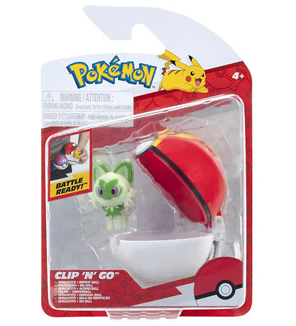 Pokémon Figur - Clip 'N' Go - Sprigatito m. Repeat Ball Pokémon Figur - Clip 'N' Go - Sprigatito m. Repeat Ball