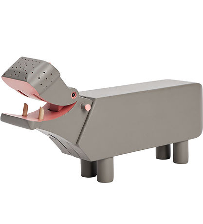 Kay Bojesen Träfigur - Flodhäst - 19 cm - Grå