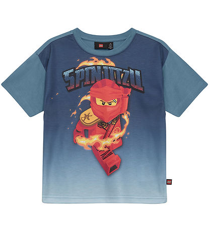 LEGO® Ninjago T-shirt - LwTaffy 307 - Dusty Blue w. Print